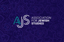 AJS logo with patterned background