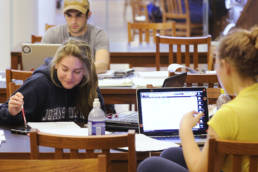 Students in Library - myJHU