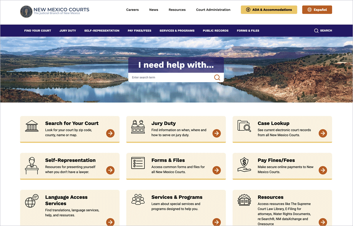 New Mexico Courts home page
