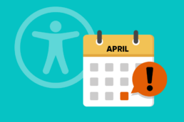 April calendar with a reminder